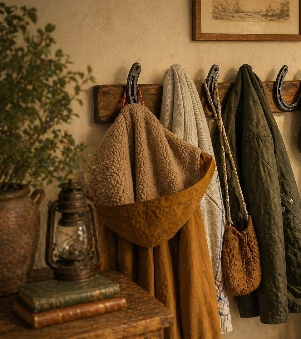 Rustic Horseshoe Coat Rack – Handcrafted from Reclaimed Timber