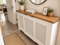 Rustic Wooden Top Shelf Upgrade for Radiator Covers - Custom Lengths