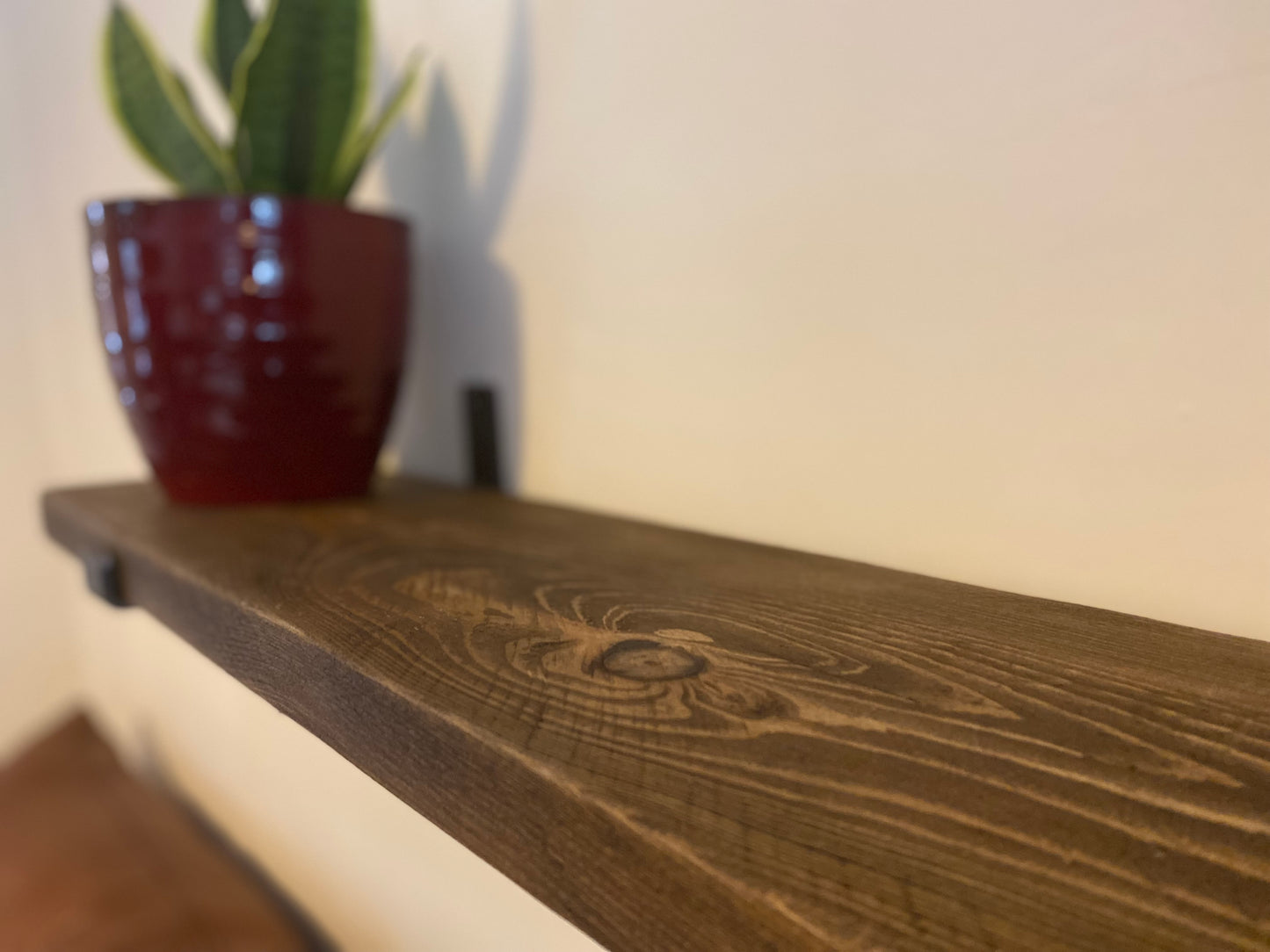 Rustic Scafold Board Shelf Tudor Oak