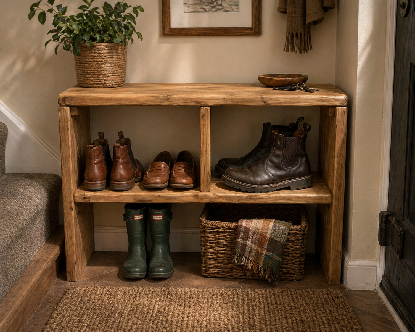 Rustic Shoe Rack