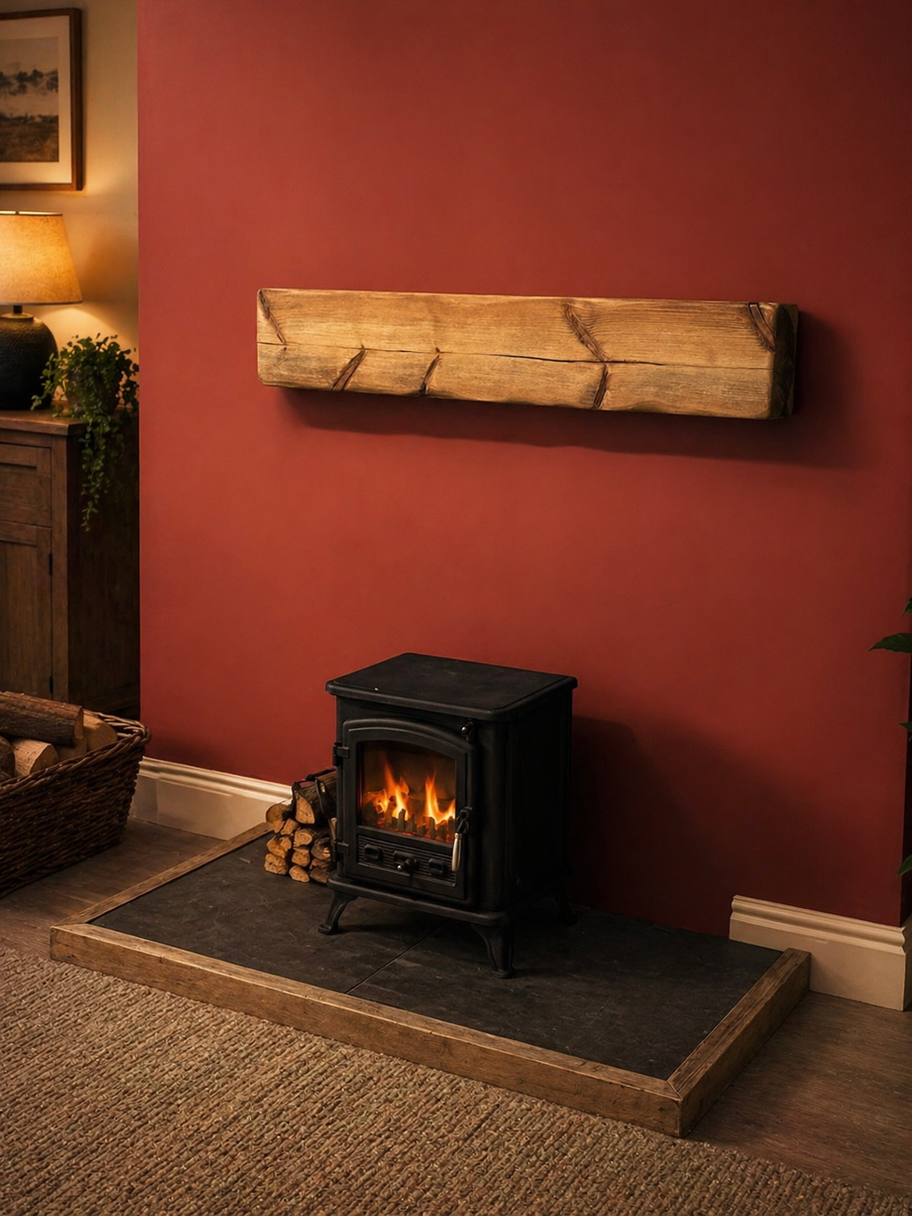 Solid Wood Hearth Mantel