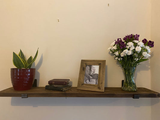 Rustic Scafold Board Shelf Tudor Oak