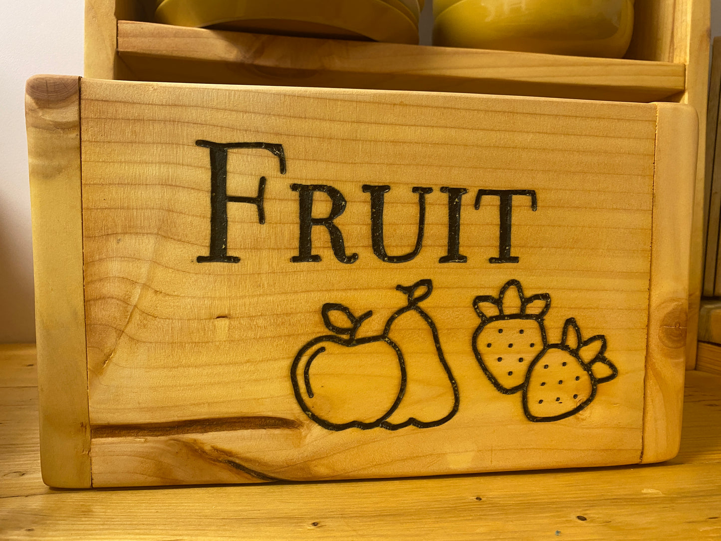 Hand Carved Fruit Box