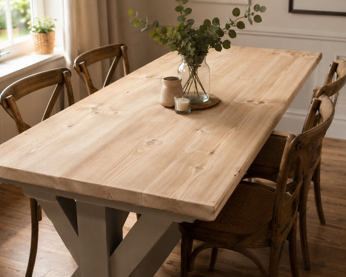 Bespoke Reclaimed Scafold Board Table Tops
