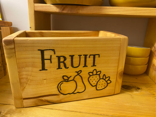 Hand Carved Fruit Box