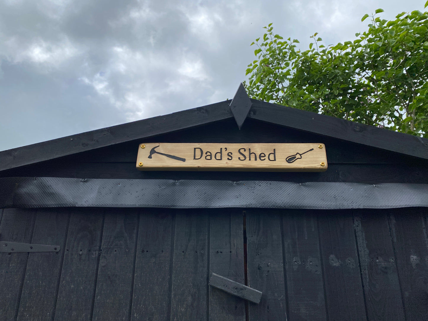 Freehand Routed ‘Dads Shed’ Sign