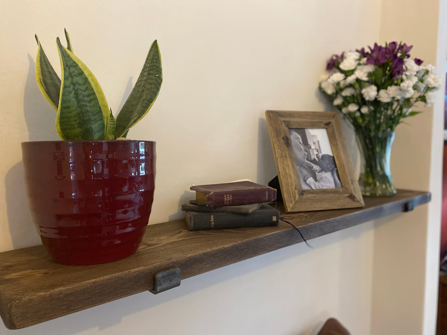 Rustic Scafold Board Shelf Tudor Oak