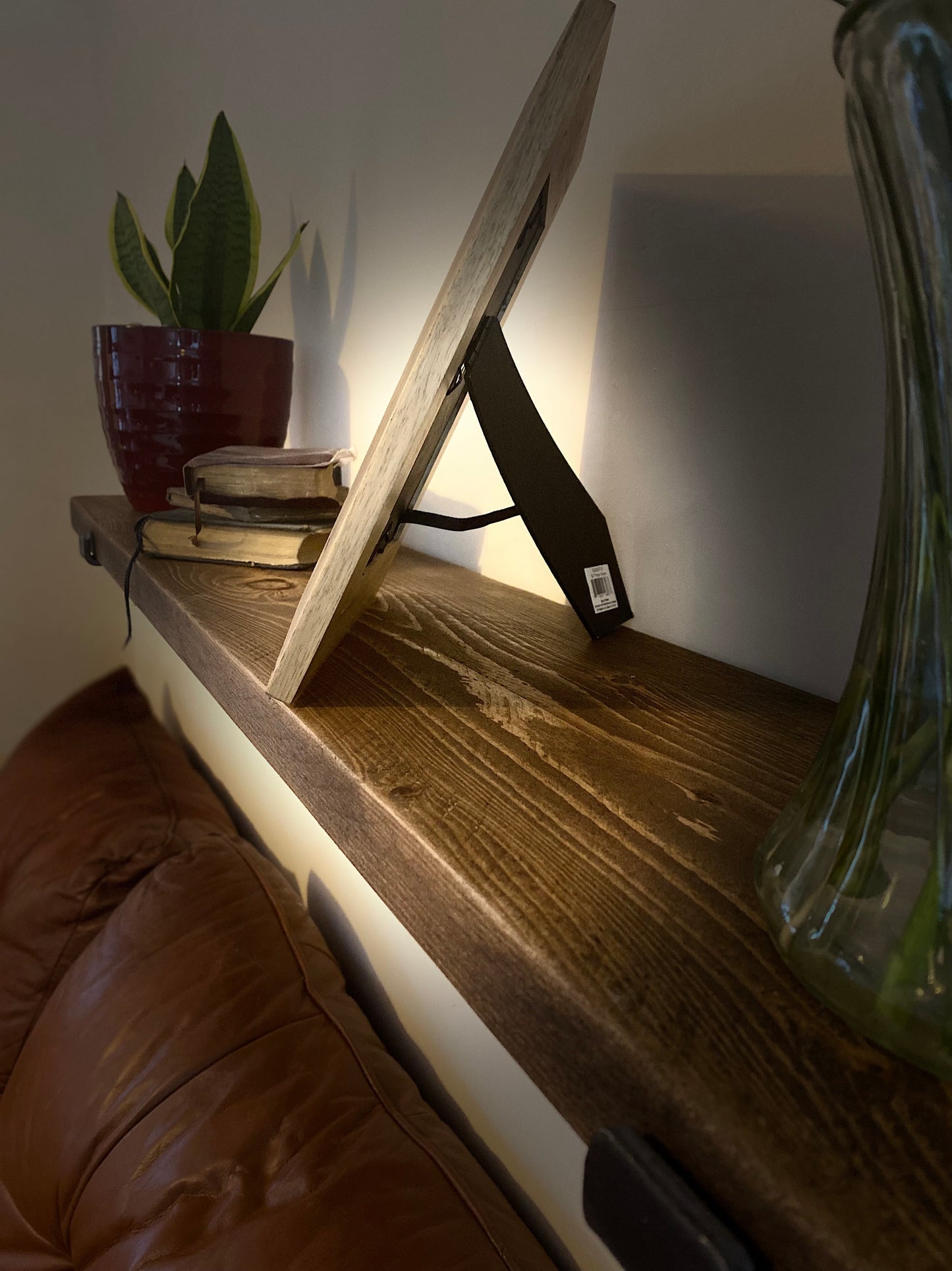 Rustic Scafold Board Shelf Tudor Oak