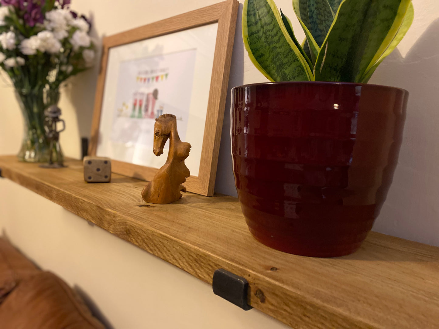 Rustic Scafold Board Shelf Medium Oak