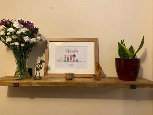 Rustic Scafold Board Shelf Medium Oak