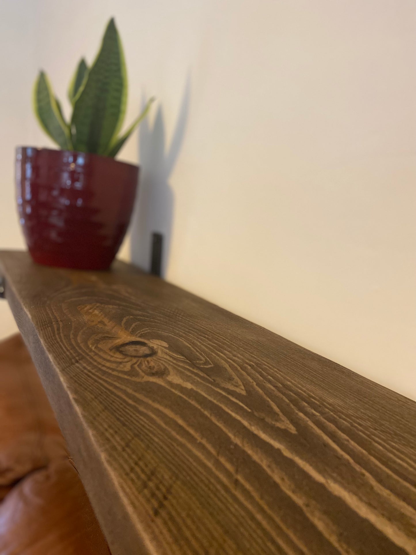 Rustic Scafold Board Shelf Tudor Oak