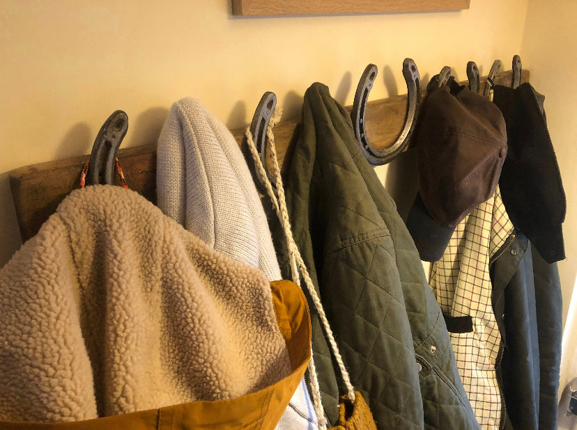 Rustic Reclaimed Horseshoe Coat Rack