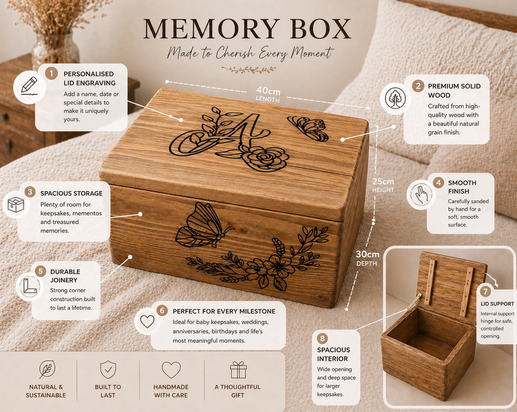 Handcrafted Memory & Keepsake Box